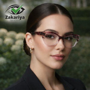 CrownElysia Cateye Frame Stylish Luxury Eyeglasses for Women