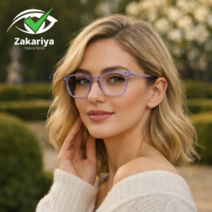 Women wearing Baby Lavende lavender optical glasses stylish look